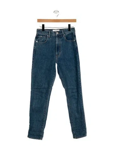 Pre-owned Slvrlake High-rise Straight Leg Jeans In Blue