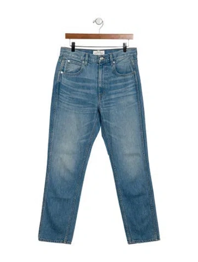 Pre-owned Slvrlake High-rise Straight Leg Jeans In Blue