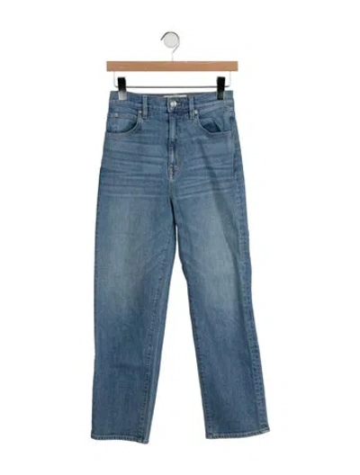 Pre-owned Slvrlake High-rise Straight Leg Jeans In Blue