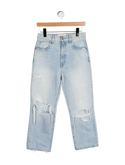 Pre-owned Slvrlake High-rise Straight Leg Jeans In Blue