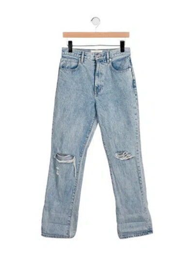 Pre-owned Slvrlake High-rise Straight Leg Jeans In Blue