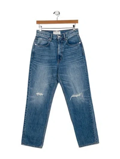 Pre-owned Slvrlake High-rise Straight Leg Jeans In Blue