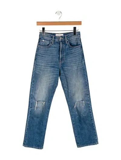 Pre-owned Slvrlake High-rise Straight Leg Jeans In Blue