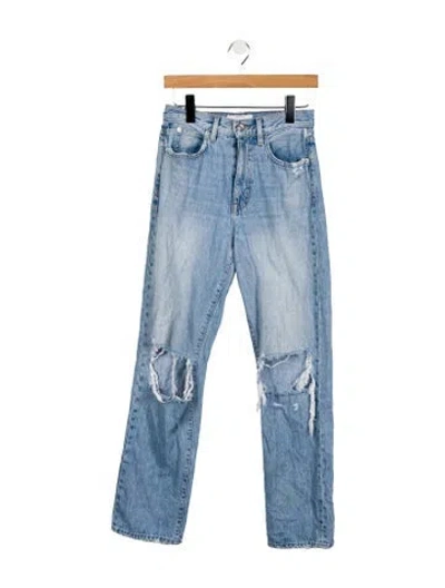 Pre-owned Slvrlake High-rise Straight Leg Jeans In Blue