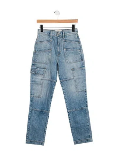 Pre-owned Slvrlake High-rise Straight Leg Jeans In Blue