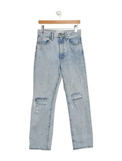 Pre-owned Slvrlake High-rise Straight Leg Jeans In Blue