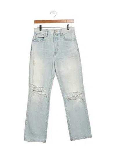 Pre-owned Slvrlake High-rise Straight Leg Jeans In Blue