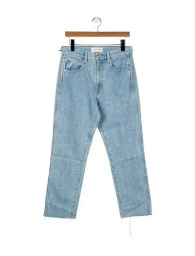 Pre-owned Slvrlake High-rise Straight Leg Jeans In Blue