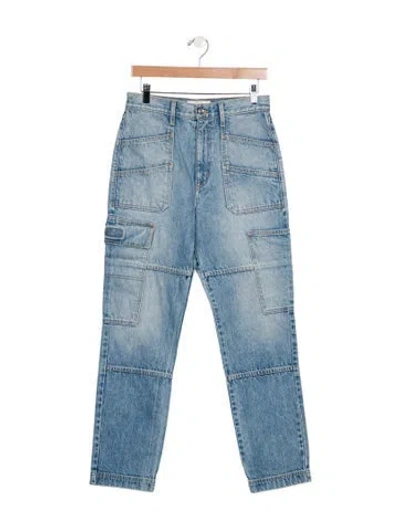 Pre-owned Slvrlake High-rise Straight Leg Jeans In Blue