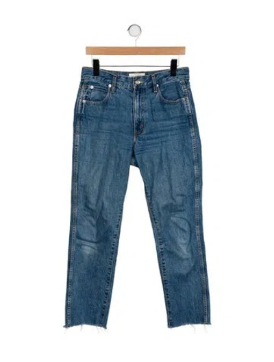 Pre-owned Slvrlake High-rise Straight Leg Jeans In Blue