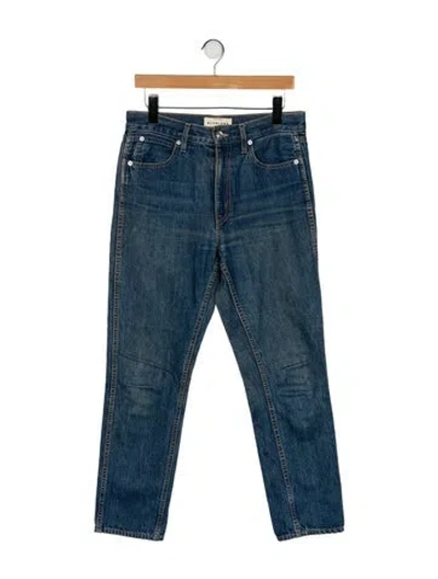 Pre-owned Slvrlake High-rise Straight Leg Jeans In Blue