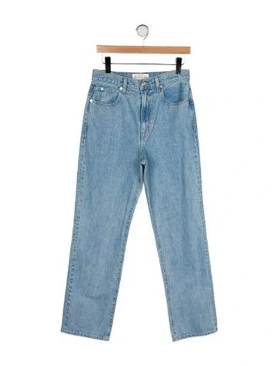 Pre-owned Slvrlake High-rise Straight Leg Jeans In Blue