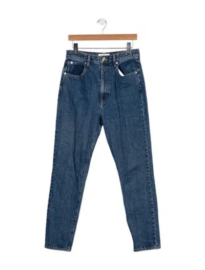 Pre-owned Slvrlake High-rise Straight Leg Jeans In Blue