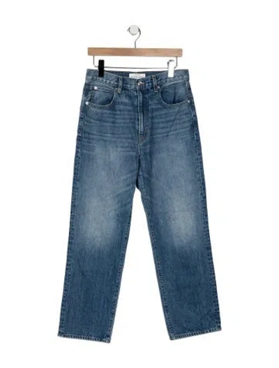 Pre-owned Slvrlake High-rise Straight Leg Jeans In Blue