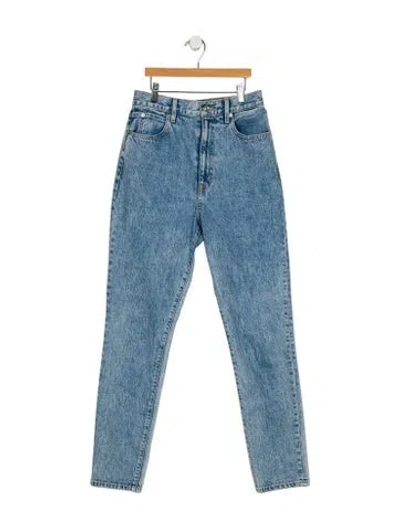 Pre-owned Slvrlake High-rise Straight Leg Jeans In Blue