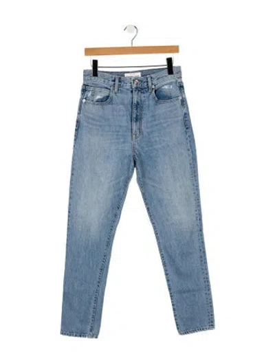 Pre-owned Slvrlake High-rise Straight Leg Jeans In Blue