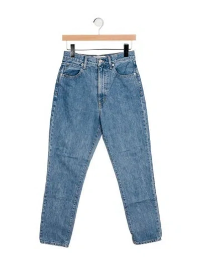 Pre-owned Slvrlake High-rise Straight Leg Jeans In Blue