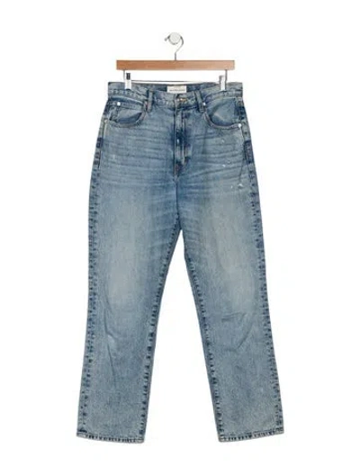 Pre-owned Slvrlake High-rise Straight Leg Jeans In Blue
