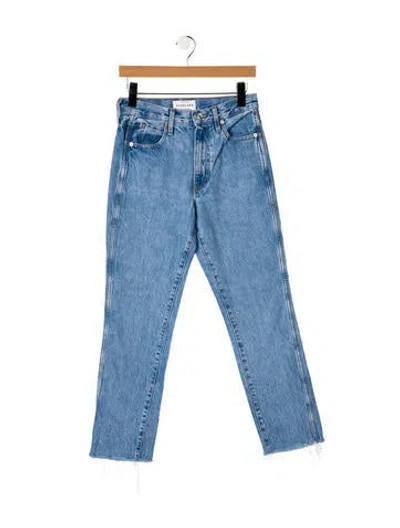 Pre-owned Slvrlake High-rise Straight Leg Jeans In Blue