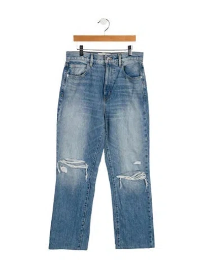 Pre-owned Slvrlake High-rise Straight Leg Jeans In Blue