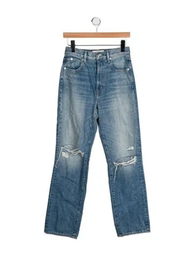 Pre-owned Slvrlake High-rise Straight Leg Jeans In Blue