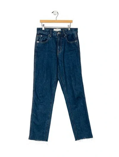Pre-owned Slvrlake High-rise Straight Leg Jeans In Blue