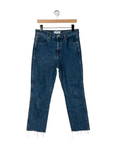 Pre-owned Slvrlake High-rise Straight Leg Jeans In Blue