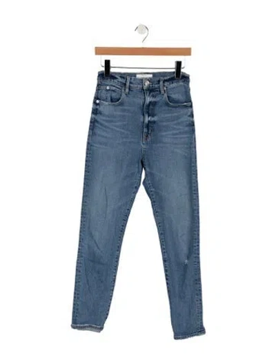 Pre-owned Slvrlake High-rise Straight Leg Jeans In Blue