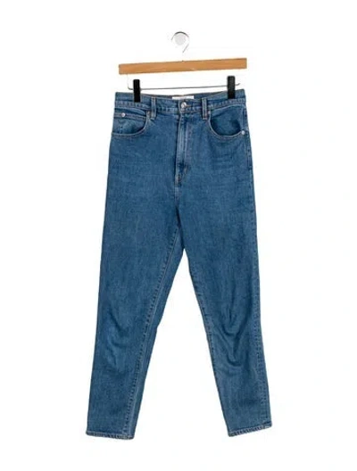 Pre-owned Slvrlake High-rise Straight Leg Jeans In Blue