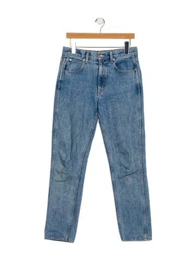 Pre-owned Slvrlake High-rise Straight Leg Jeans In Blue