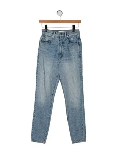 Pre-owned Slvrlake High-rise Straight Leg Jeans In Blue