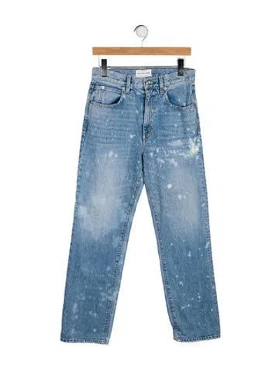 Pre-owned Slvrlake High-rise Straight Leg Jeans In Blue