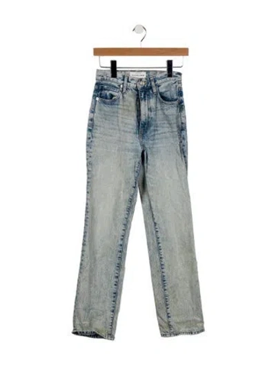 Pre-owned Slvrlake High-rise Straight Leg Jeans In Blue
