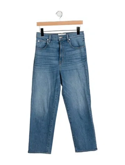 Pre-owned Slvrlake High-rise Straight Leg Jeans In Blue