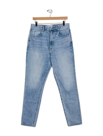 Pre-owned Slvrlake High-rise Straight Leg Jeans In Blue