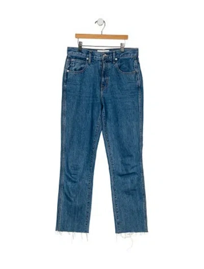 Pre-owned Slvrlake High-rise Straight Leg Jeans In Blue