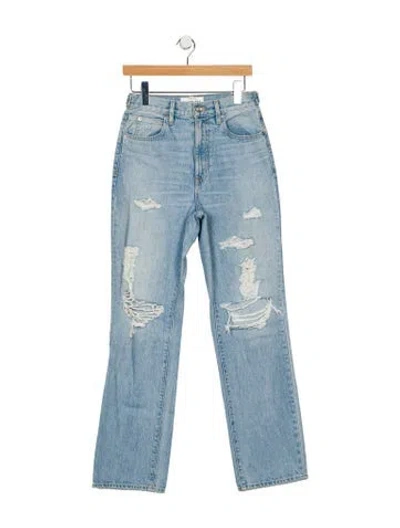 Pre-owned Slvrlake High-rise Straight Leg Jeans In Blue