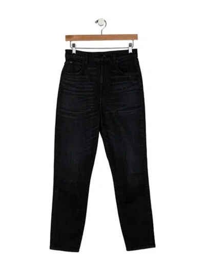 Pre-owned Slvrlake High-rise Straight Leg Jeans In Blue
