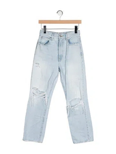 Pre-owned Slvrlake High-rise Straight Leg Jeans In Blue