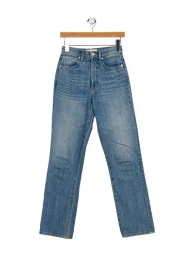 Pre-owned Slvrlake High-rise Straight Leg Jeans In Blue