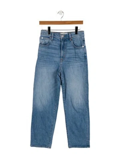 Pre-owned Slvrlake High-rise Straight Leg Jeans In Blue