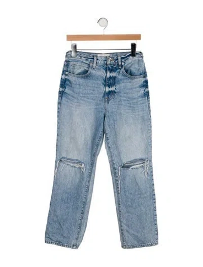 Pre-owned Slvrlake High-rise Straight Leg Jeans In Blue