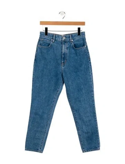 Pre-owned Slvrlake High-rise Straight Leg Jeans In Blue