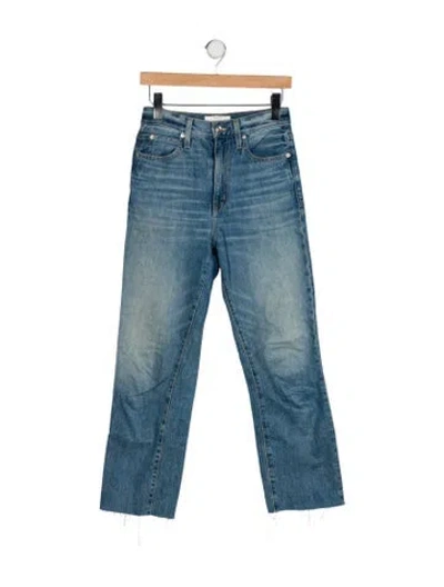 Pre-owned Slvrlake High-rise Straight Leg Jeans In Blue