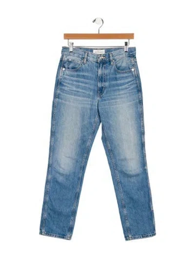 Pre-owned Slvrlake High-rise Straight Leg Jeans In Blue