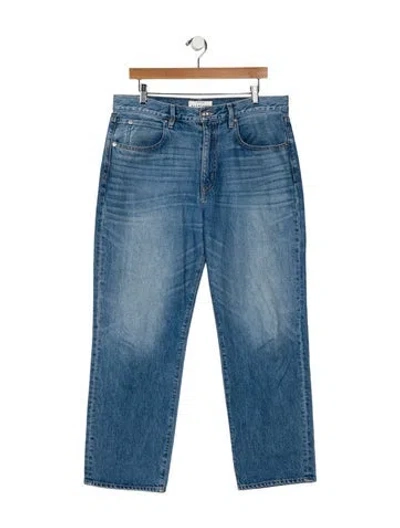 Pre-owned Slvrlake High-rise Straight Leg Jeans In Blue