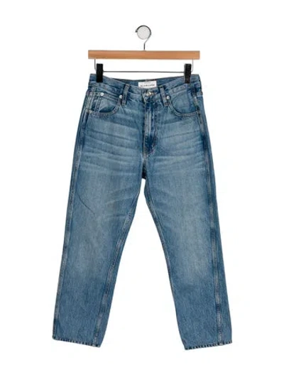 Pre-owned Slvrlake High-rise Straight Leg Jeans In Blue