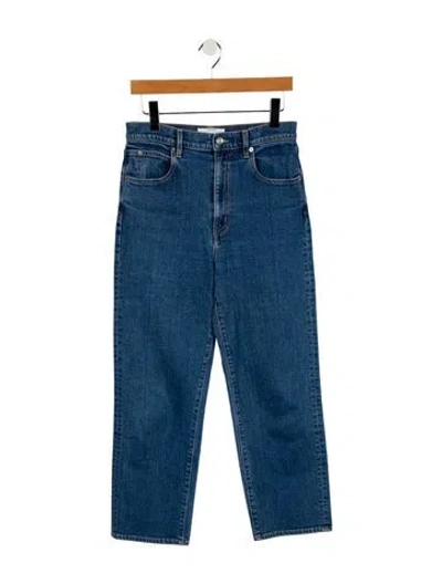 Pre-owned Slvrlake High-rise Straight Leg Jeans In Blue