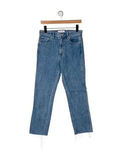 Pre-owned Slvrlake High-rise Straight Leg Jeans In Blue