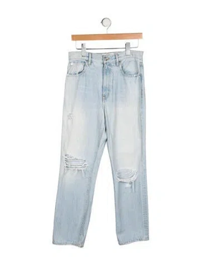 Pre-owned Slvrlake High-rise Straight Leg Jeans In Blue